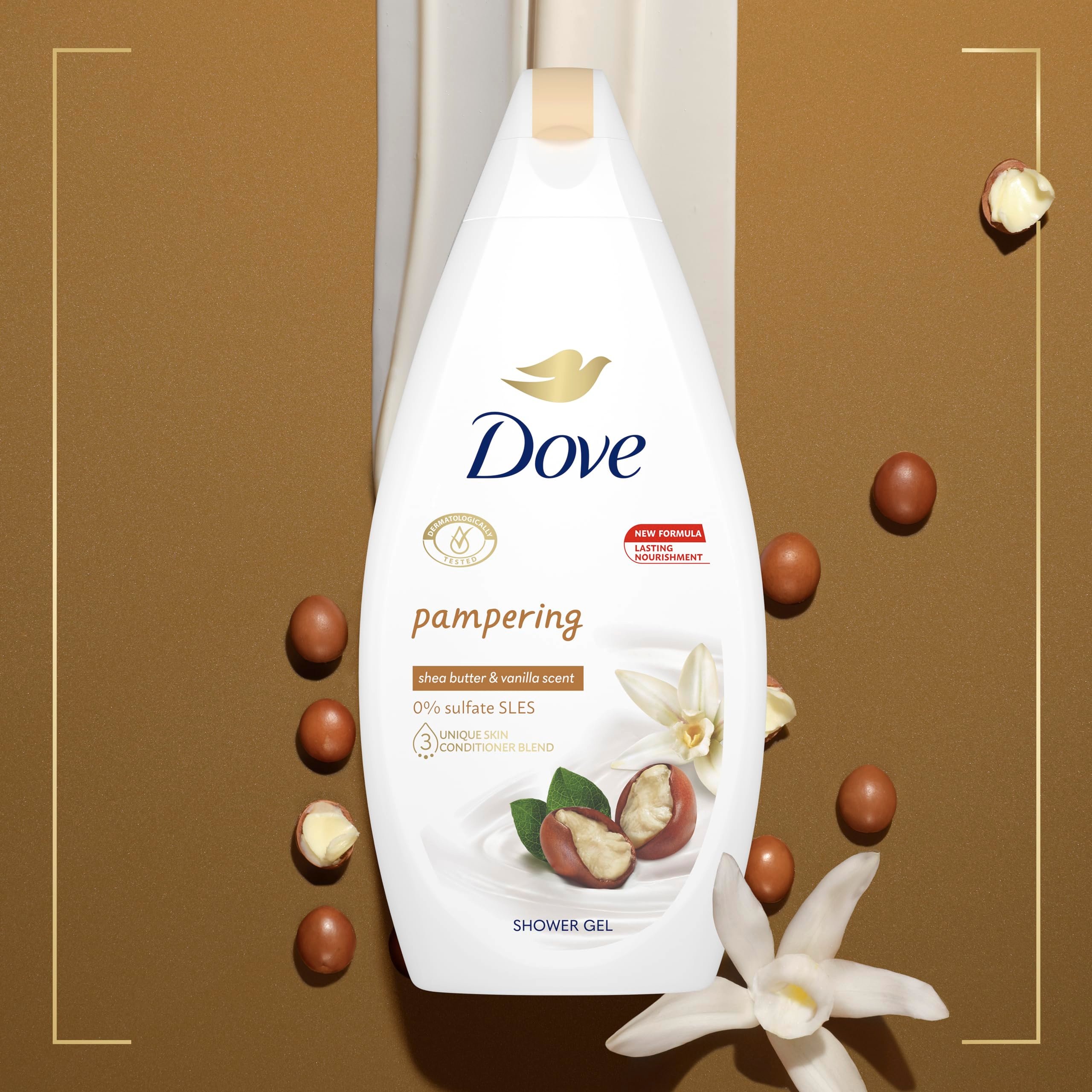 Dove pampering with shea butter and vanilla body wash - 500ml - Image 2