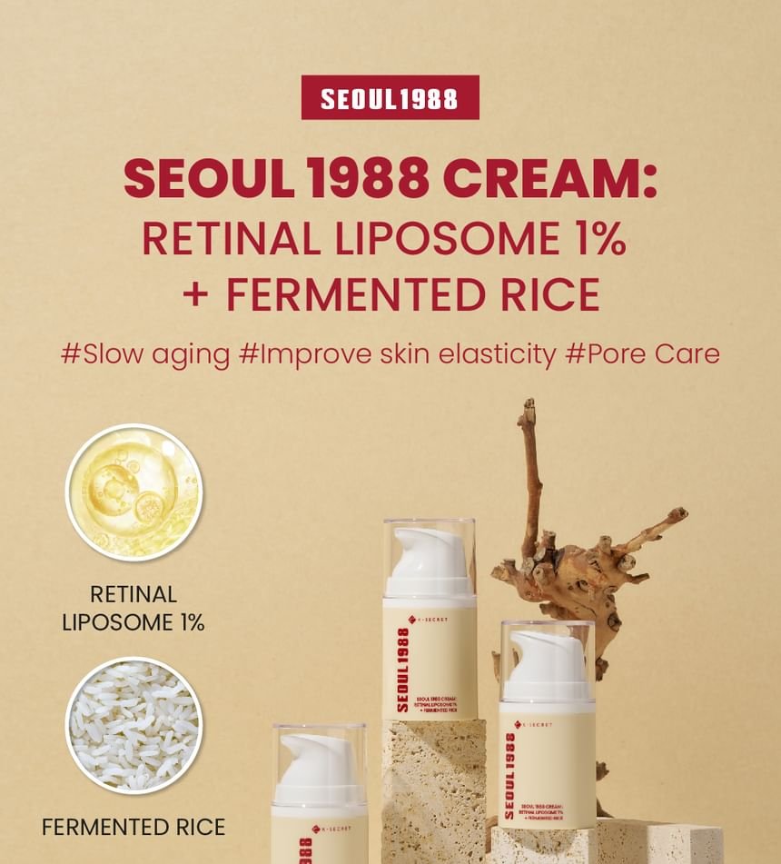 SEOUL 1988 Cream : Retinal Liposome 1% + Fermented Rice – 50ml - Image 5