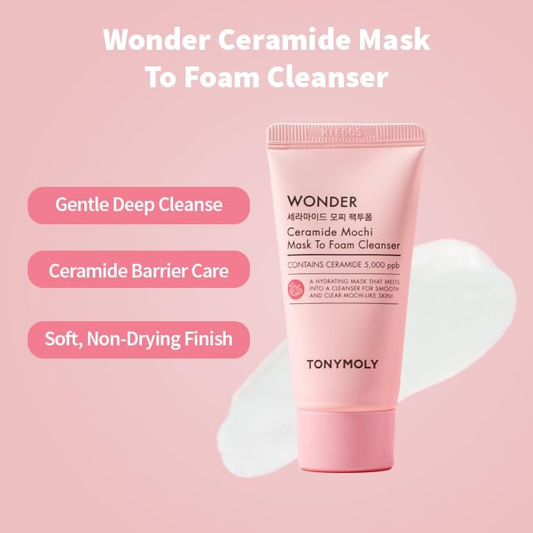 TONYMOLY Wonder Ceramide Mochi Mask To Foam Cleanser - 120ml - Image 2
