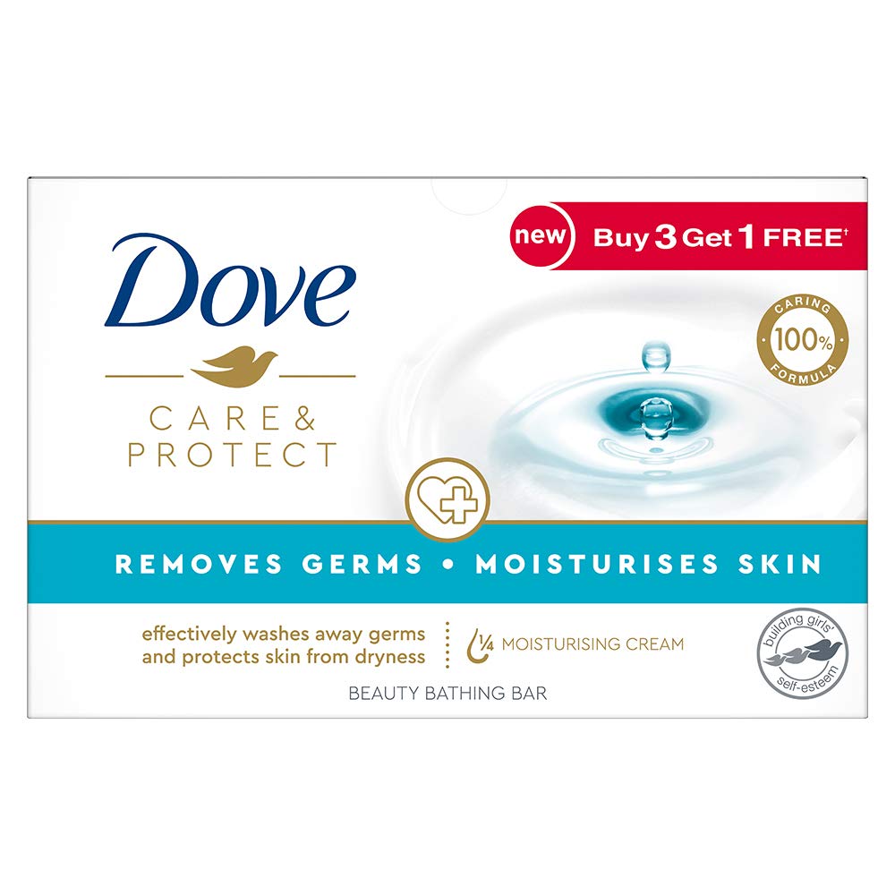 Dove Beauty Bar Soap For Clean, Moisturized Skin, Antibacterial Care, 106g (USA)